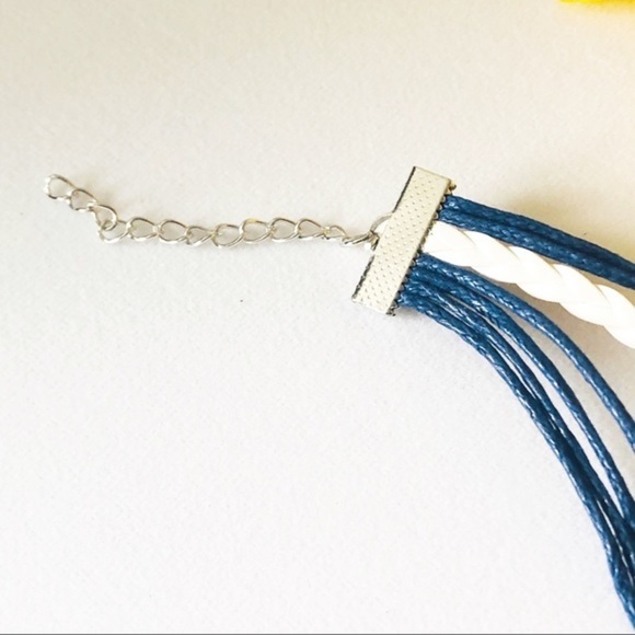 3/$30 Nautical 4-in-1 Stacked Charm Bracelet Compass Anchor Infinity - Picture 5 of 8